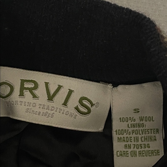 Orvis Scandinavian Embellished Brown Wool Full Zip Sweater Jacket Size Small - Picture 3 of 8